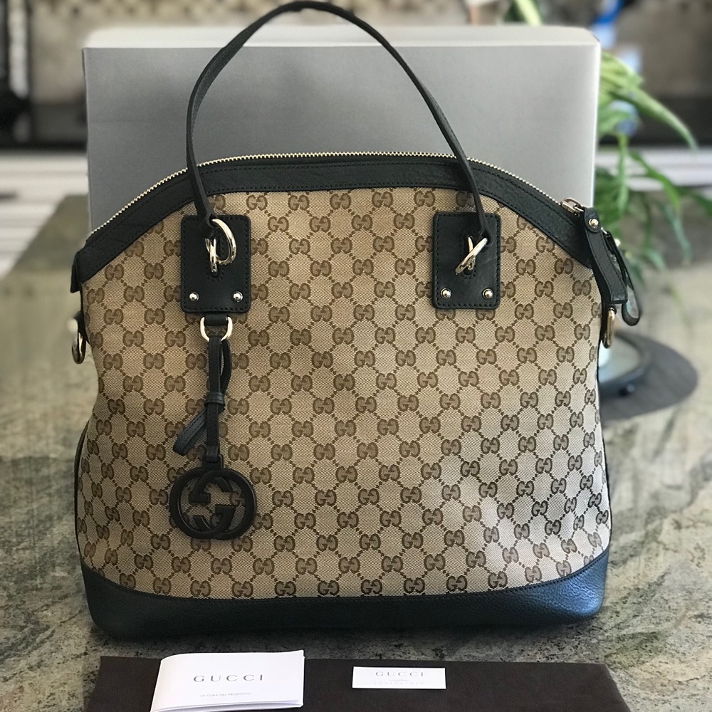 🔥SOLD🔥 GUCCI Guccissima GG leather trim Satchel